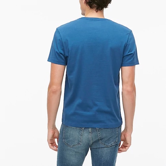 J.CREW Tee Crewneck Short Sleeve Blue T-Shirt Jersey Cotton - Picture 3 of 6